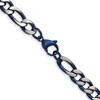Chisel Stainless Steel Brushed and Polished Blue IP-plated 7.5mm 24" Necklace - 4 of 4