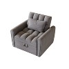 38.2-inch Foldable Large-size Sofa Bed with Adjustable Backrest, 3 Positions and Pillows, Modern Velvet Single Sofas - 2 of 4