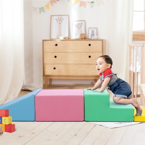 COZONY Foam Climbing Blocks for Toddlers, 4-Piece Soft Play Set with Non-Slip Base for Indoor Active Play - 1 of 4