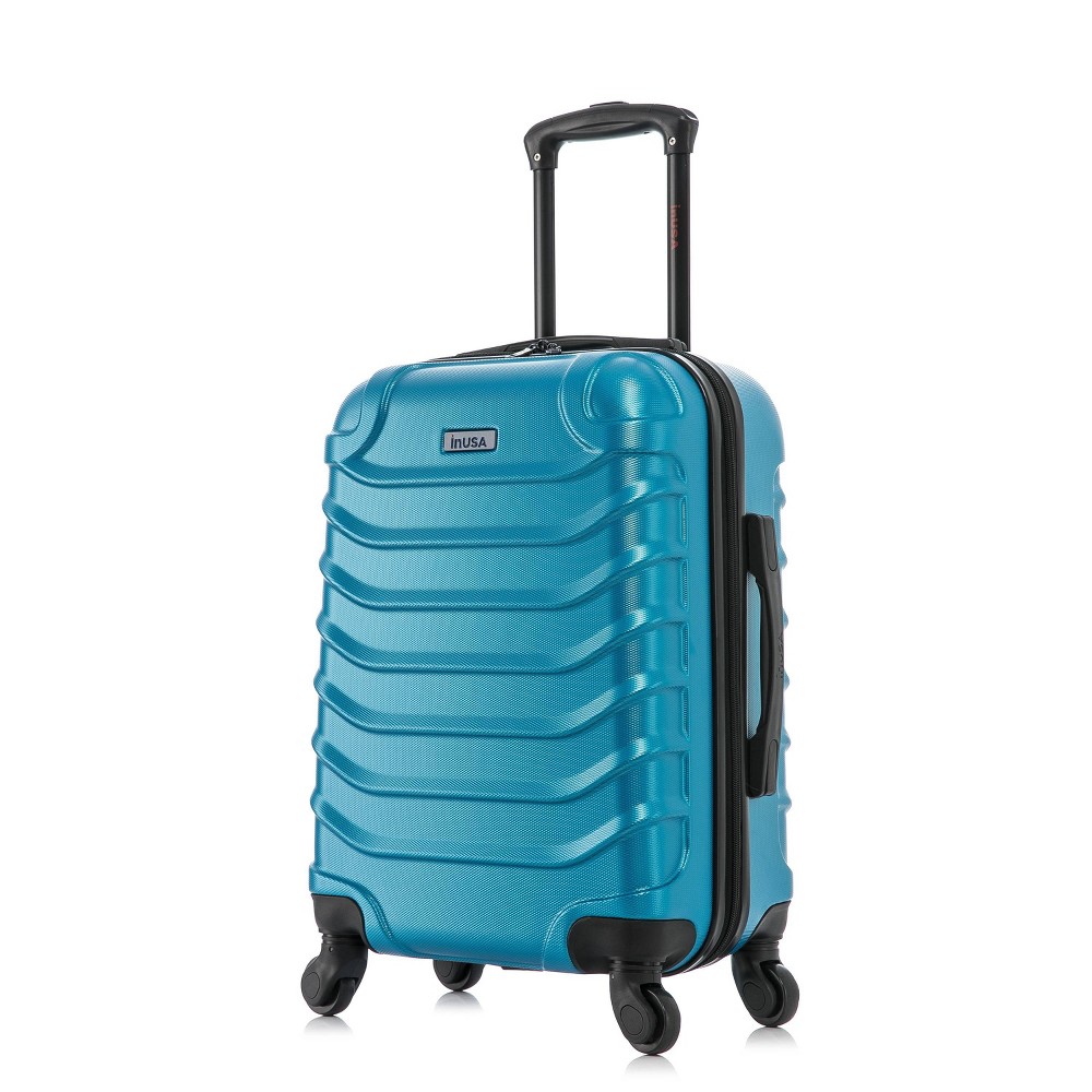 Photos - Luggage InUSA Endurance Lightweight Hardside Medium Checked Spinner Suitcase - Blu 
