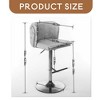 Leovsnove 2 Pcs Velvet Upholstered Bar Stool 360° Swivel Bar Stool, Counter Height Bar Stool with Base for Home Bar - 4 of 4