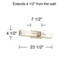 Possini Euro Design Midtown Modern Wall Lights Set of 2 Burnished Brass Hardwire 4 1/2" 4-Light Fixture White Glass for Bedroom Bathroom Vanity House - 4 of 4
