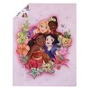 Disney Princesses Courage and Kindness Pink, Blue, and White 4 Piece Toddler Bed Set - 2 of 4