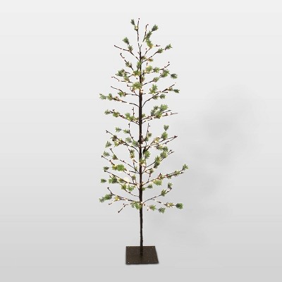 6ft Pre-Lit LED Artificial Christmas Twig Tree - Puleo