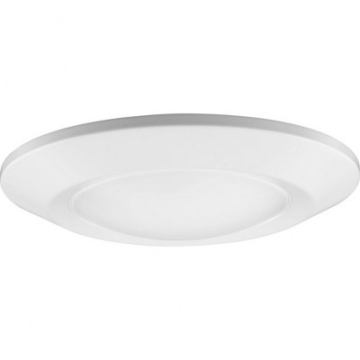Progress Lighting, Intrinsic, 1 Light, Surface Mount, Satin White, 5-CCT Selectable LED, Aluminum, Wet Rated
