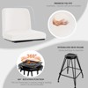 Bekrvio 26" Swivel Counter Height Bar Stools with Back-Faux Leather/Velvet Upholstered, V-Shaped Metal Legs-Modern Counter Stools for Kitchen Island - 3 of 4
