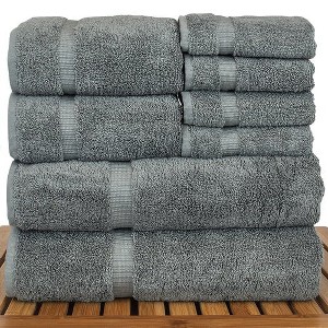 BC BARE COTTON Luxury Hotel & Spa Quality, 750+ GSM, , 2 Bath Towel, 2 Hand Towel, 4 Washcloths (8 Piece, White) - 1 of 1