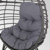 Santino Wicker Teardrop Chair Gray/Dark Gray - Christopher Knight Home - 3 of 4