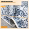 Machine Washable Area Rug Living Room Vintage Medallion Carpet Distressed Rugs for Bedroom - 3 of 4