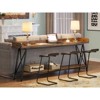 Gulches Industrial Console Table, Extra Long, Rustic Brown, 70.9", Sofa/Entryway/Hallway/Bar Table - 3 of 4