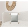20" X 20" Light Beige And Dark Beige 100% Cotton Zippered Pillow - 2 of 4