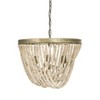 Metal Chandelier with Draped Wood Beads Off-White -Storied Home: UL Listed, No Assembly Required - image 2 of 4