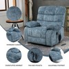 FONTOI Large Size Accent Chair with Side Pockets, Recliner Chair with Comfortable Pillow Back&Armrests, Blue, 37"*42.51"*40.55" - 2 of 4