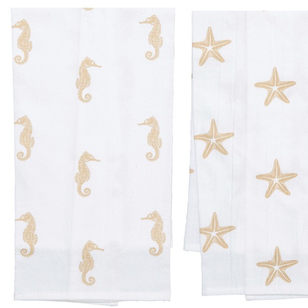 C&F Home Set de 3 toallas de cocina tipo harinero impresas Seaside Splendor 3