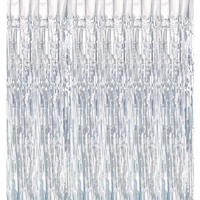 Unique Bargains Wedding Birthday Decoration Foil Fringe Backdrop Curtain 3 Pcs