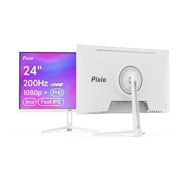 Pixio PX248 Wave White 24 inch 200Hz FHD 1080p Fast IPS Panel 1ms