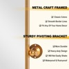 MAYEERTY Hanging Mirror Aluminum Alloy Rounded Corner Rectangle Gold Rotating Hardware 31x23x2in Double Sided - 4 of 4