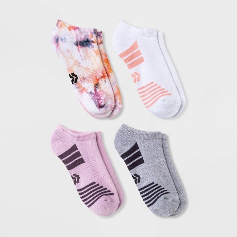 Women's Cushioned Tie-dye 4pk No Show Athletic Socks - All In Motion™  Pink/purple 4-10 : Target