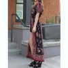 Women's Border & Floral Print Maxi Romper - ANGIE - image 2 of 3