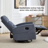 Ridstar Manual Recliner Chair with Rocker and Swivel For Living Room-Grey - 3 of 4