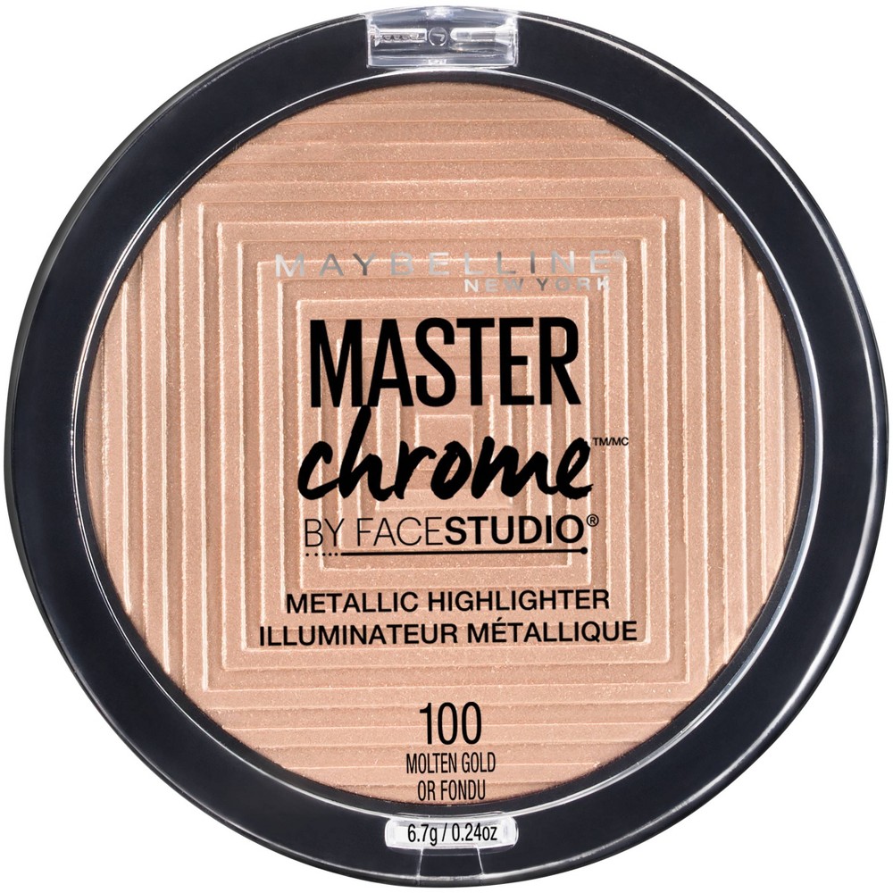Photos - Other Cosmetics Maybelline MaybellineFace Studio Master Chrome Metallic Highlighter 100 Molten Gold  