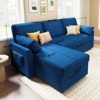 AMERLIFE 2 in 1 Pull Out Sofa Bed with Storage Chaise - 2 of 4