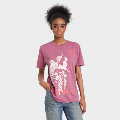 Women's Jimi Hendrix Oversized Short Sleeve Graphic T-Shirt - Dark Wash