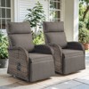 Buenhomino Set of 2 Patio Rattan 360° Swivel Recliner Lounge Chair w/Adjustable Backrest & Footrest Cushioned Push Back Reclining Seat - 2 of 4