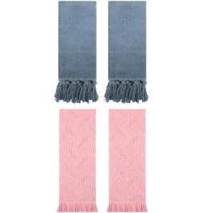 REGALWOVEN 4 Packs Cotton Soft Absorbent Boho Turkish Decorative Hand Towels - 1 of 4