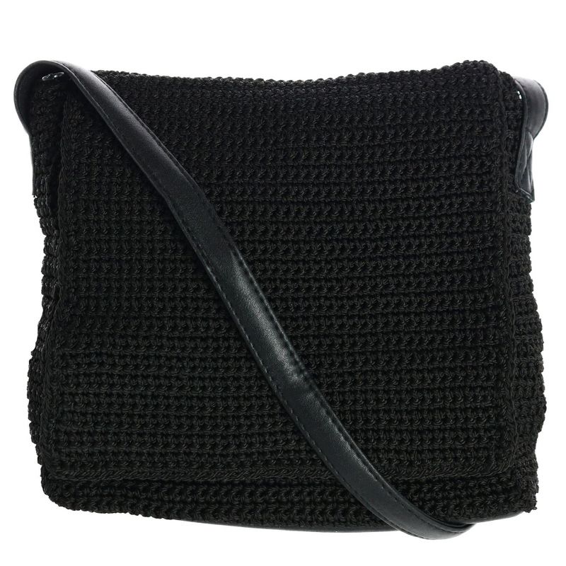 CTM Women's Crochet Crossbody Bag with Front Flap, 1 of 7