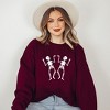 Simply Sage Market Women's Graphic Sweatshirt Two Dancing Skeletons - 2 of 2
