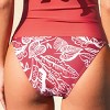 Women's Tropical Leaf Print High-Waisted Bikini Bottoms - Cupshe - 4 of 4