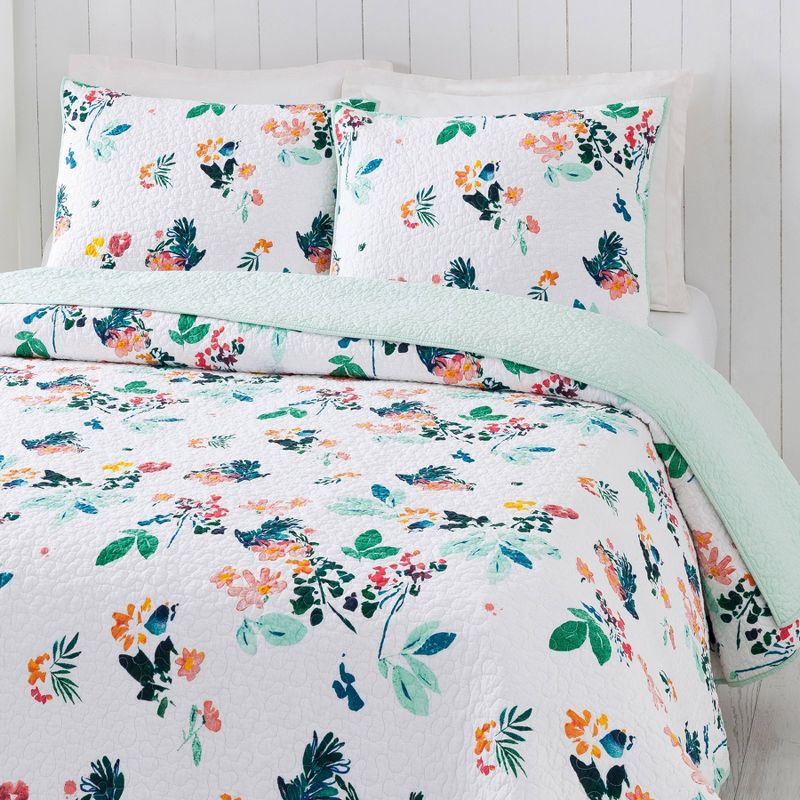 Daydreaming Quilt Set Green/Pink/White - CreativeIngrid for Makers Collective, 5 of 12