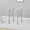 DOMETOUR Silver Stainless Steel Folding Table Leg Frame, Multifunctional, Space-Saving, Adjustable Size, 5.5-26.3x28.7, Only Table Leg - 3 of 4