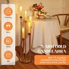 5-arm Gold Floor Candlestick, High-metal Candle Center Piece, Suitable for Weddings, Birthday Parties, Home Decoration, Christmas, LED Candles - 3 of 4