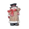 Transpac Resin 15.25 in. Multicolor Christmas Light Up Wood Plank Snowman Decor - image 2 of 4