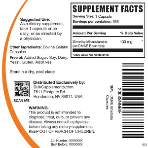 BulkSupplements DMAE-Bitartrate Capsules - 1 of 4