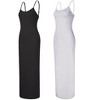 Women Full Slip Under Dresses Sleeveless Adjustable Spaghetti Strap Cami Maxi Dress Nightgowns Sleepwear - 2 of 4
