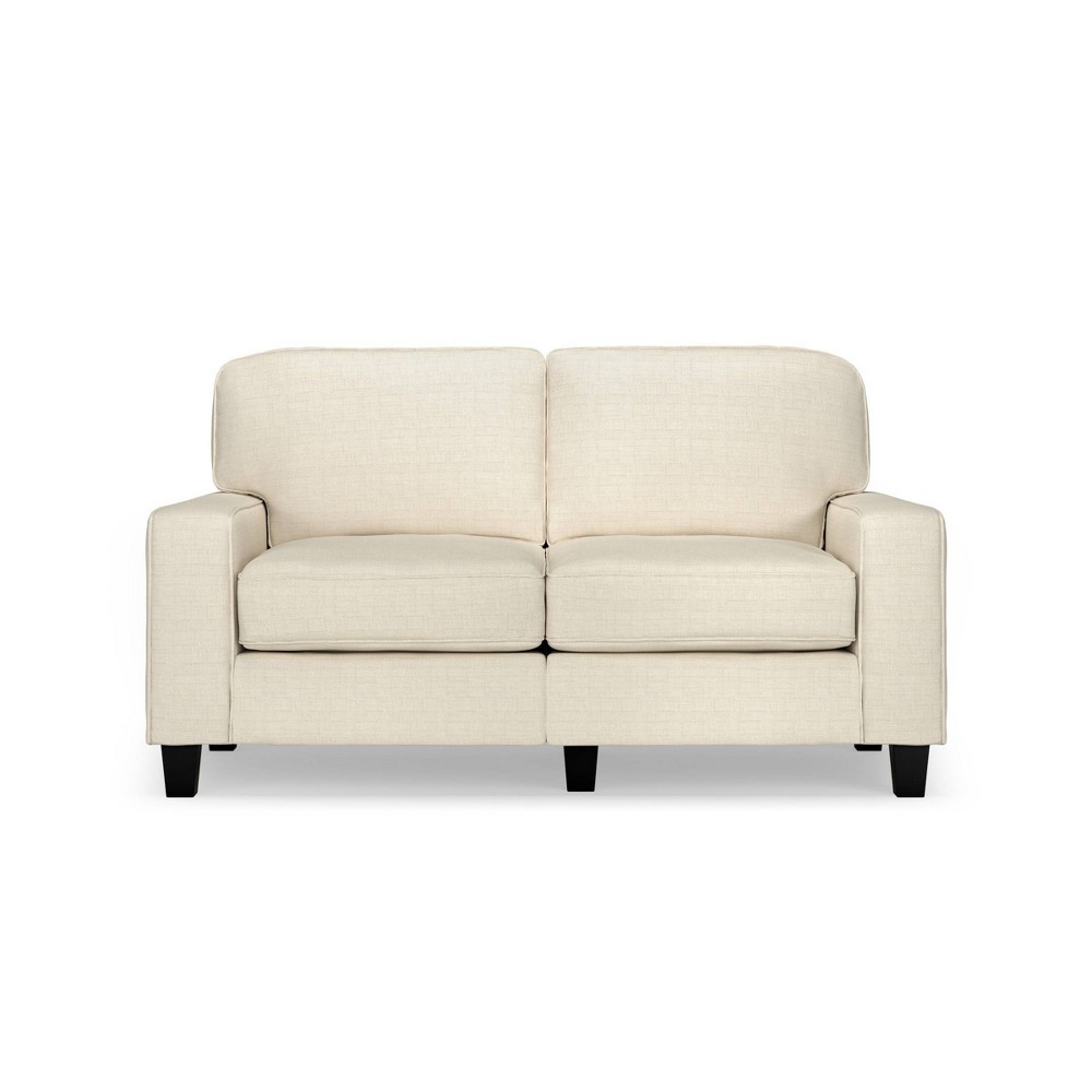 Photos - Sofa Serta 61" Palisades Loveseat  Light Cream - : Compact, Space-Saving Design, Easy to Assemble 