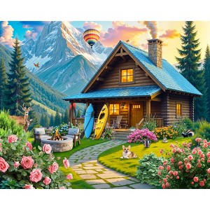 Springbok Mountain Cabin Retreat 500pc Jigsaw Puzzle : Target