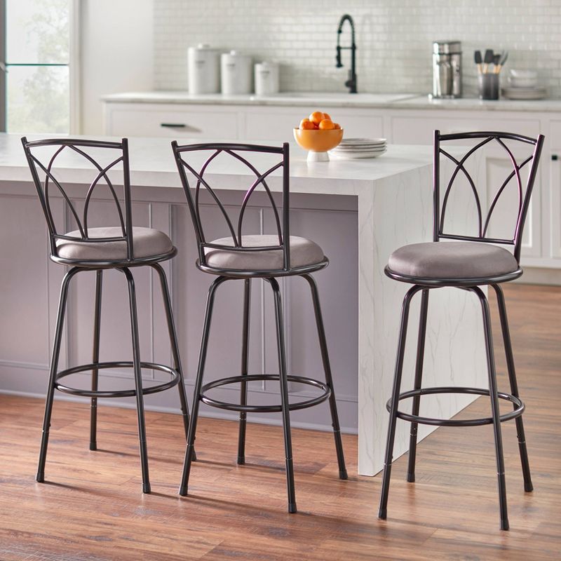 Set of 3 Delta Adjustable Height Stool Black/Gray - Buylateral, 3 of 8