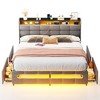 Besiost Bed Frame with Storage Headboard and Charging Station - 3 of 4