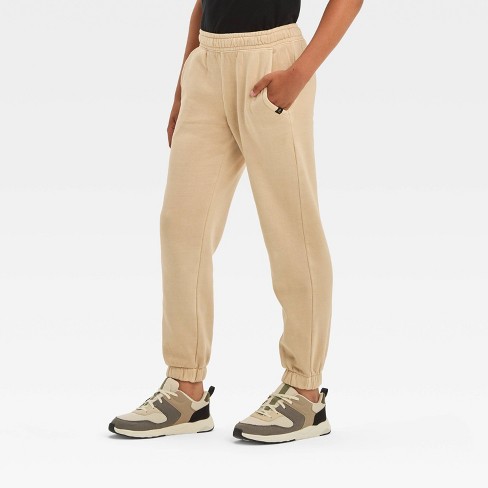 Boys beige joggers on sale