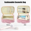 Unique Bargains Makeup Bag Cosmetic Brush Storage Box Makeup Organizers Travel Bag 8"x5"x4" 1 Pcs - 2 of 4