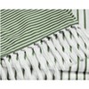 Aoibox Boho Sage Green Shower Curtain with Stripe Tassel Design for Bathroom, Farmhouse Cotton Blend, Elegant and Timeless Style - 2 of 4