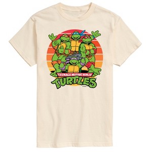 Men's - Teenage Mutant Ninja Turtles - Retro Sunset Circle Short Sleeve Graphic T-Shirt - 1 of 4