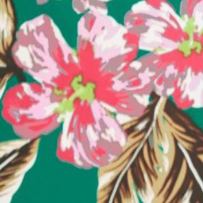 clover green tropical floral