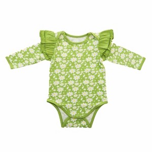 Ola! Otter Ruffle Full Sleeve Bodysuit - Breezy Daisy - 1 of 4