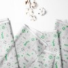 Bacati - Soccerball Green/Gray Muslin 100 percent Cotton Universal Baby US Standard Crib or Toddler Bed Fitted Sheet - 2 of 4