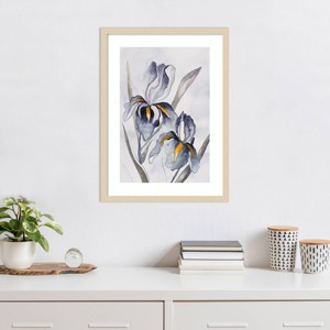 Amanti Art Black Iris by Jacob Q Wood Framed Wall Art Print - 1 of 4